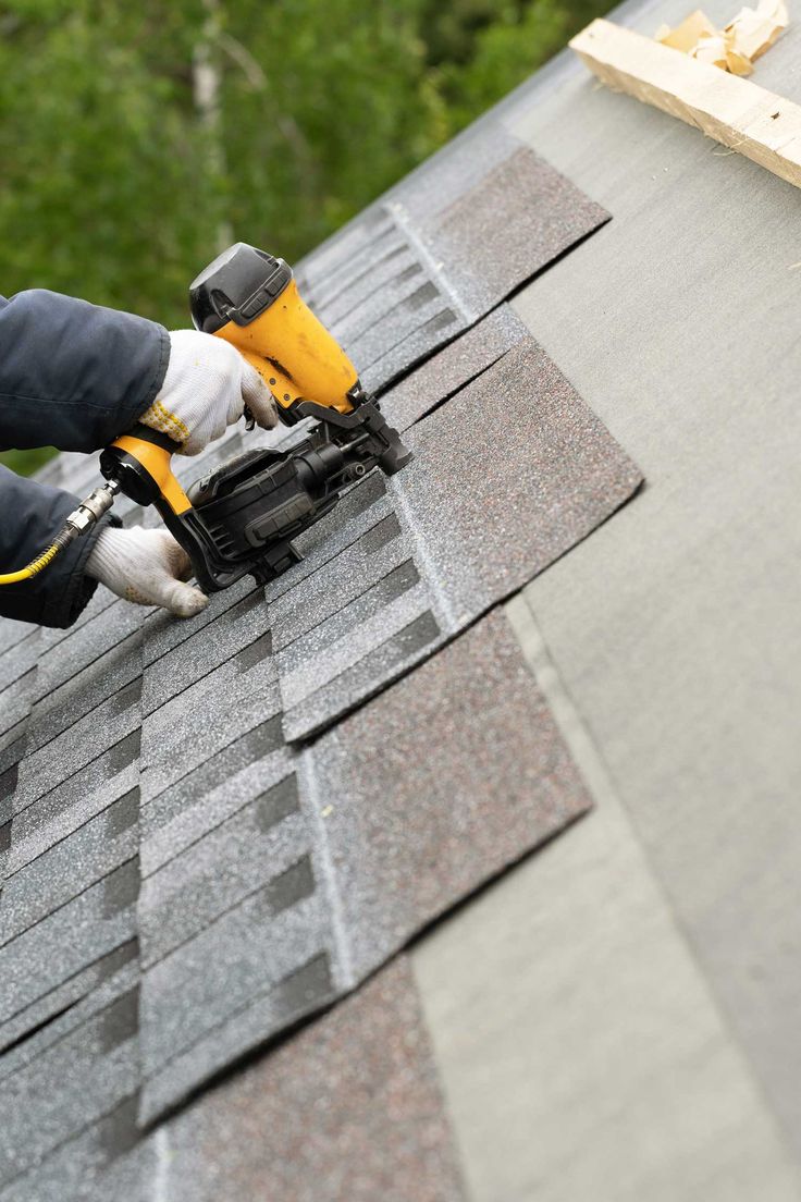Installing architectural shingles with a nail gun